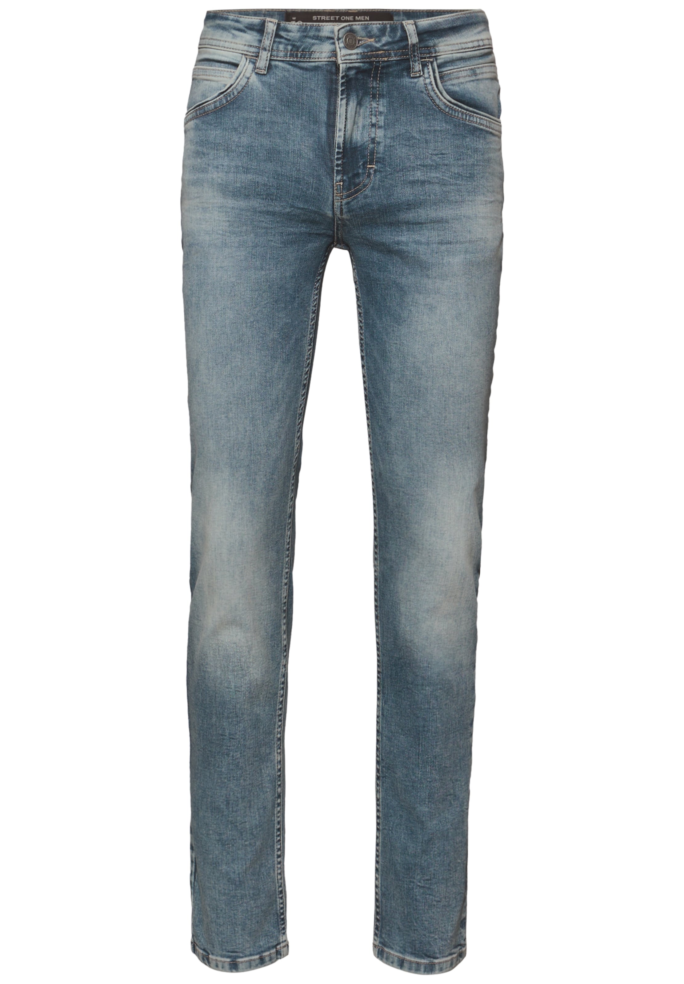 Street One MEN Slimfit Jeans in Blau: Vorderseite