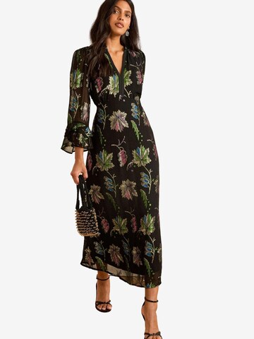 Robe love & roses en noir : devant