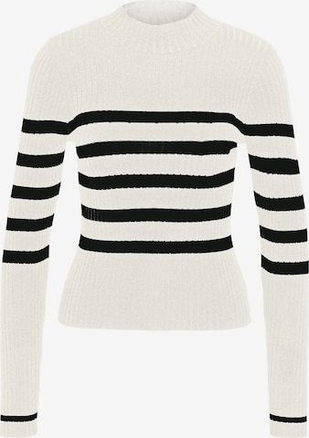 Pulover 'NMFIFI' de la Noisy may pe alb: față
