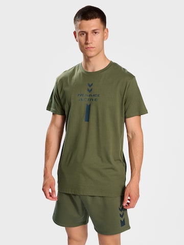 Hummel Shirt 'Active' in Groen: voorkant