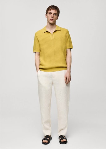 MANGO MAN Shirt in Yellow