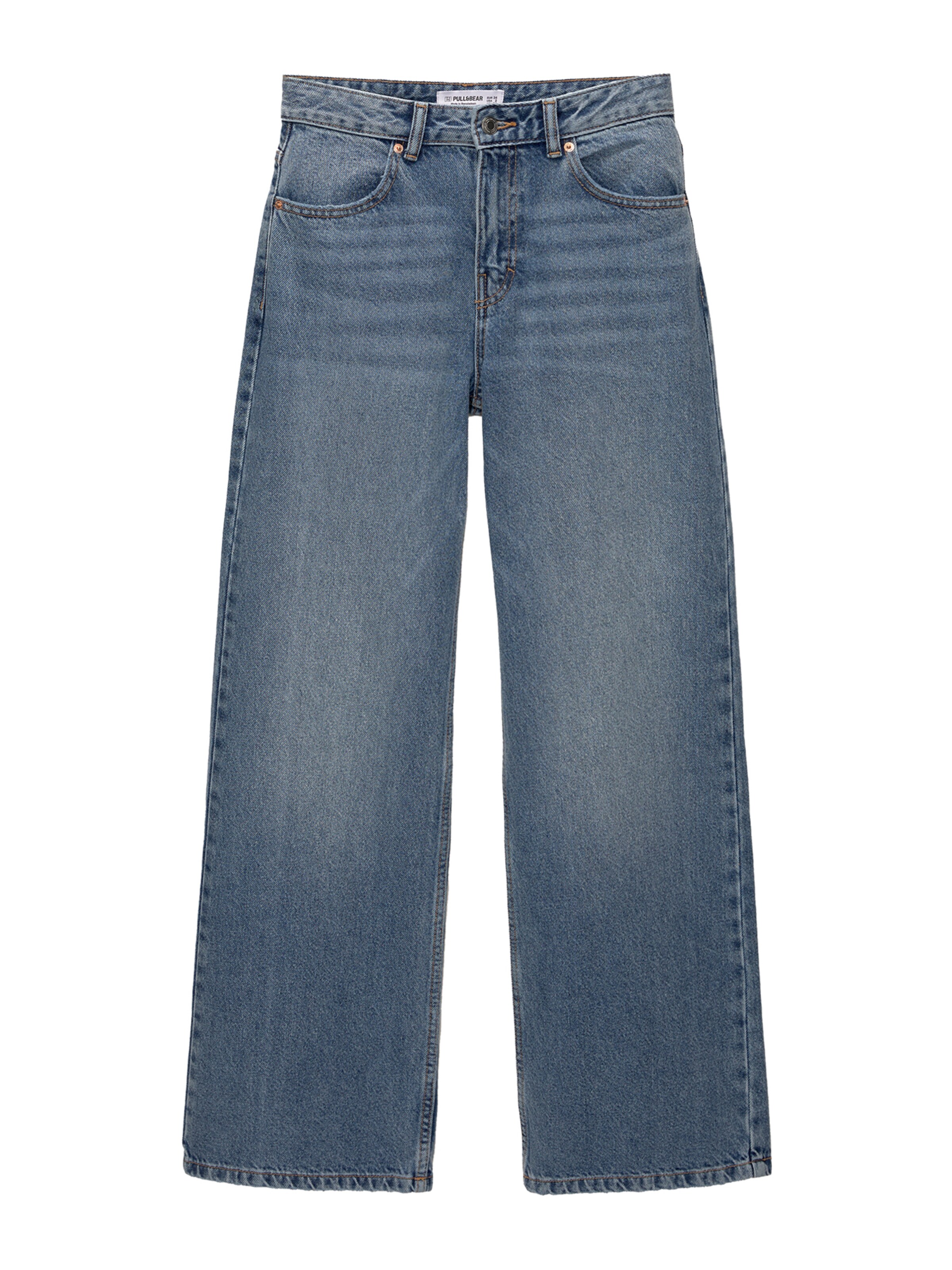 Wide leg Jeans di Pull&Bear in blu: frontale