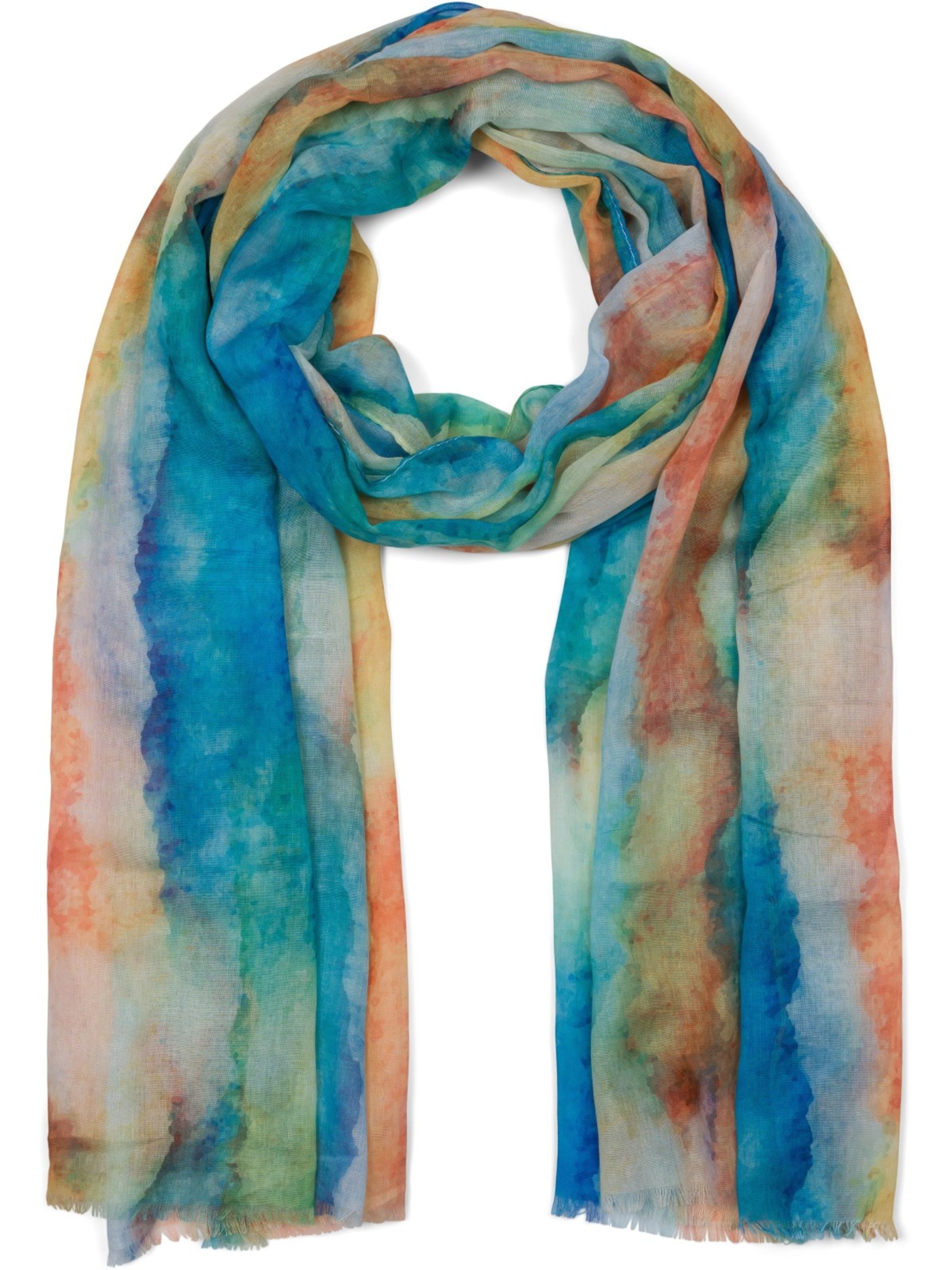 styleBREAKER Schal 'Schal Aquarell Farbverlauf'‌‌ in blau, Produktansicht