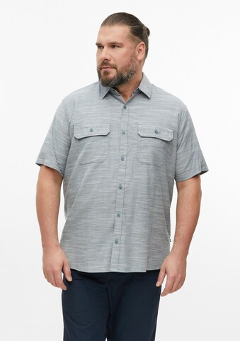 s.Oliver Men Big Sizes Regular fit Button Up Shirt in Blue: front