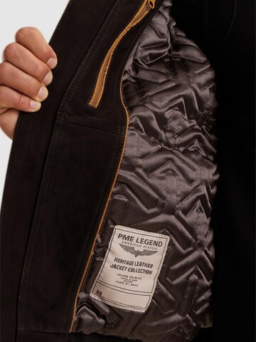Veste mi-saison 'Greenville Fur leather jacket' PME Legend en marron