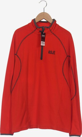 JACK WOLFSKIN Sweatshirt & Zip-Up Hoodie in M in Red: front