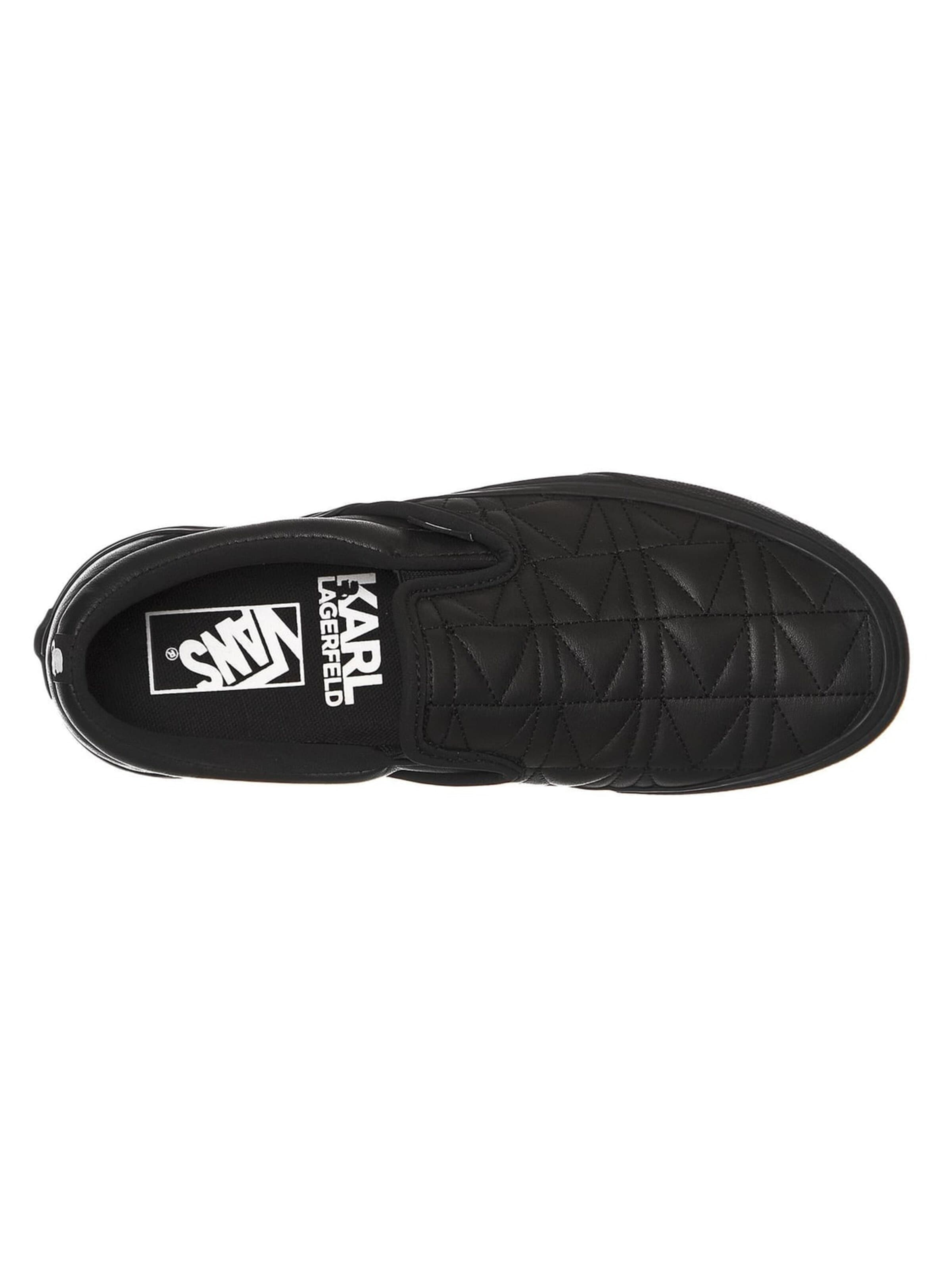 VANS Trampki slip on 'X Karl Lagerfeld Classic Slip-On' w kolorze czarny