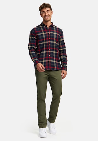 Coupe slim Chemise 'Dean' Kronstadt en rouge