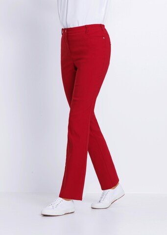 Regular Pantalon 'CARLA' Goldner en rouge