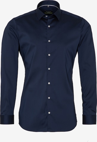 Chemise business ETERNA en bleu : devant