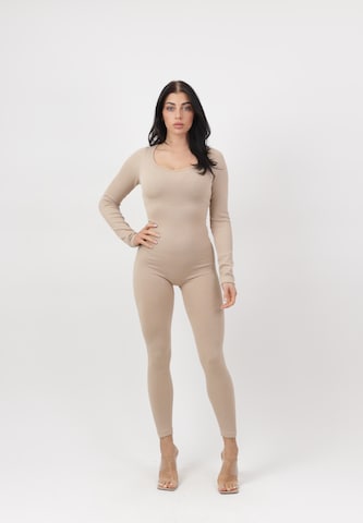 Elara Jumpsuit i beige: forside
