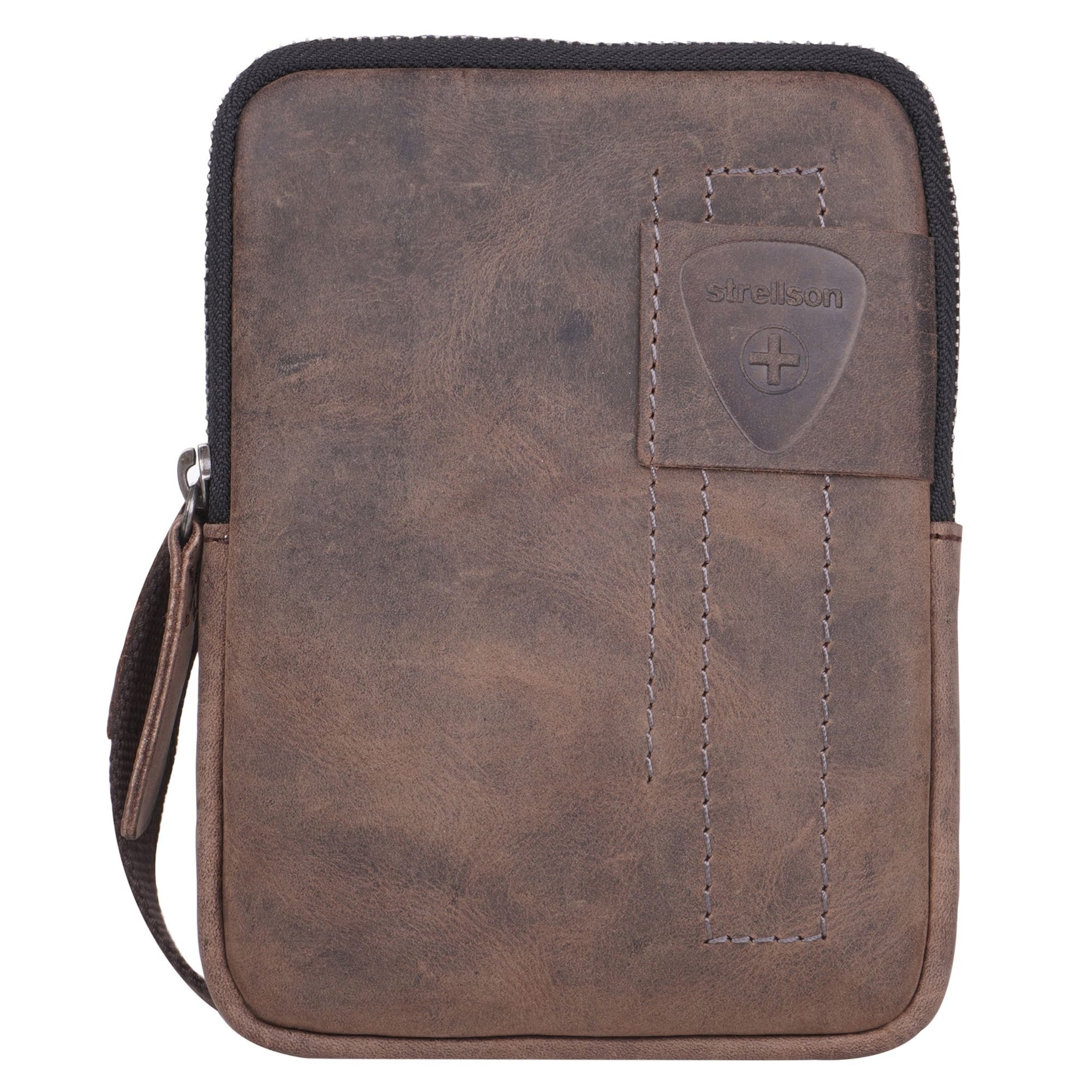 STRELLSON - Mala de ombro 'Richmond Brian' em castanho: frente