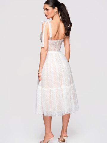 Ombre Dress in White