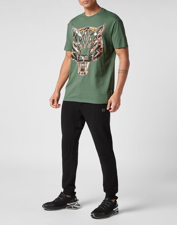 Plein Sport - Camiseta 'Chrome Tiger' en verde