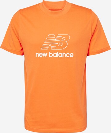 Tricou de la new balance pe portocaliu: față