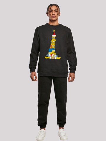 F4NT4STIC Sweatshirt 'The Simpsons Family Christmas Tree' in Schwarz