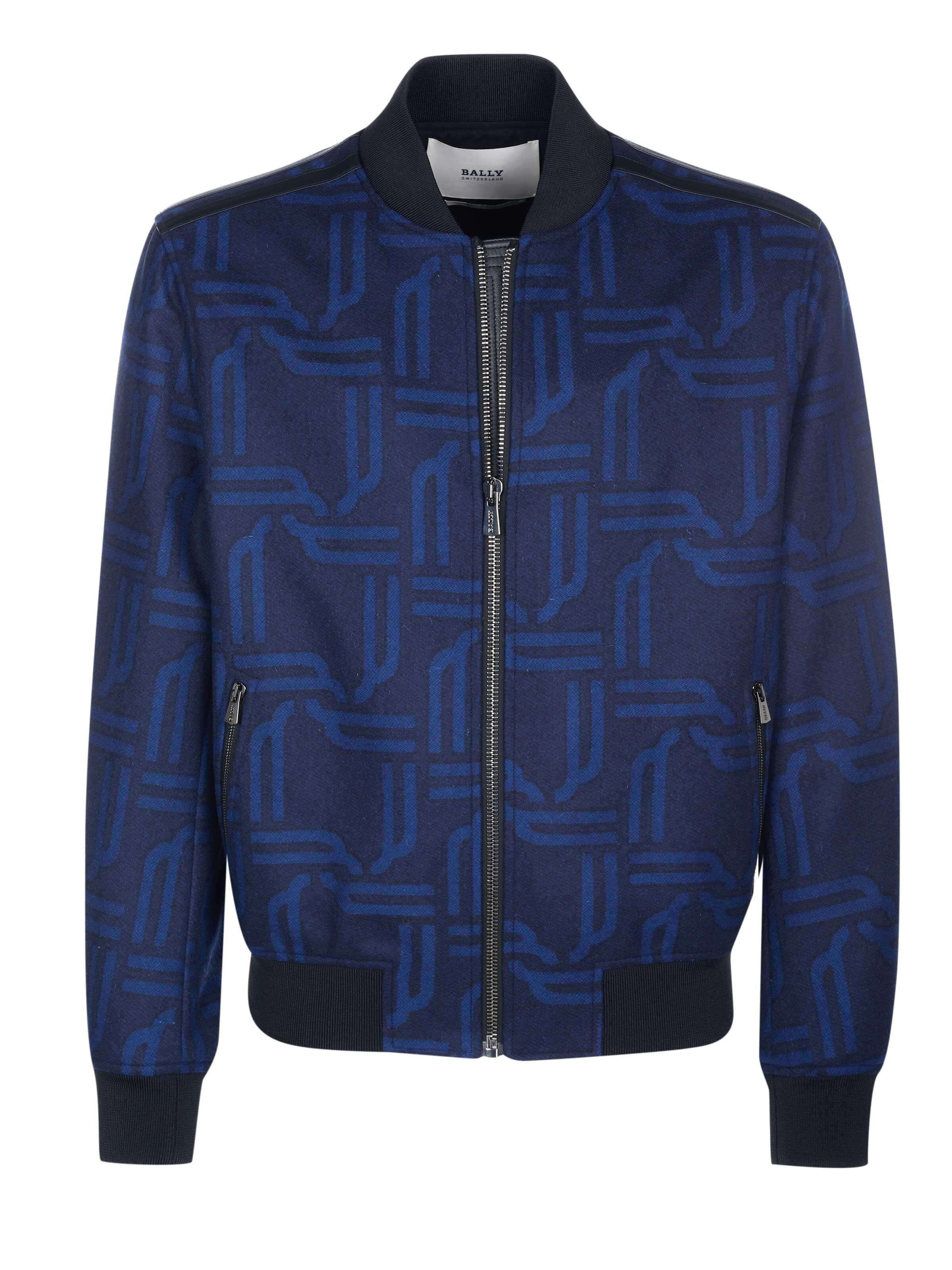 Bally Übergangsjacke 'Bally Jacke'‌‌‌‌‌‌‌ in Blau: Vorderseite