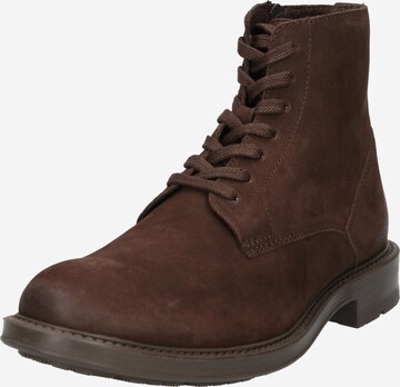 PS Poelman Boots med snörning 'Laren' i brun: framsida