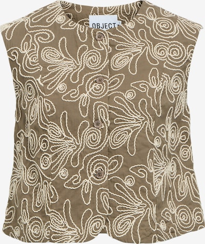 OBJECT Vest 'OBJKERRY' i XS i creme / mørkebeige, Produktvisning