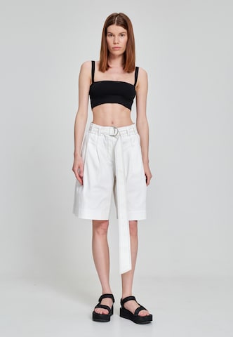 MONOSUIT Wide Leg Shorts 'Milano' in Weiß