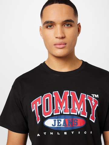 Tommy Jeans T-Shirt 'Essential' in Schwarz