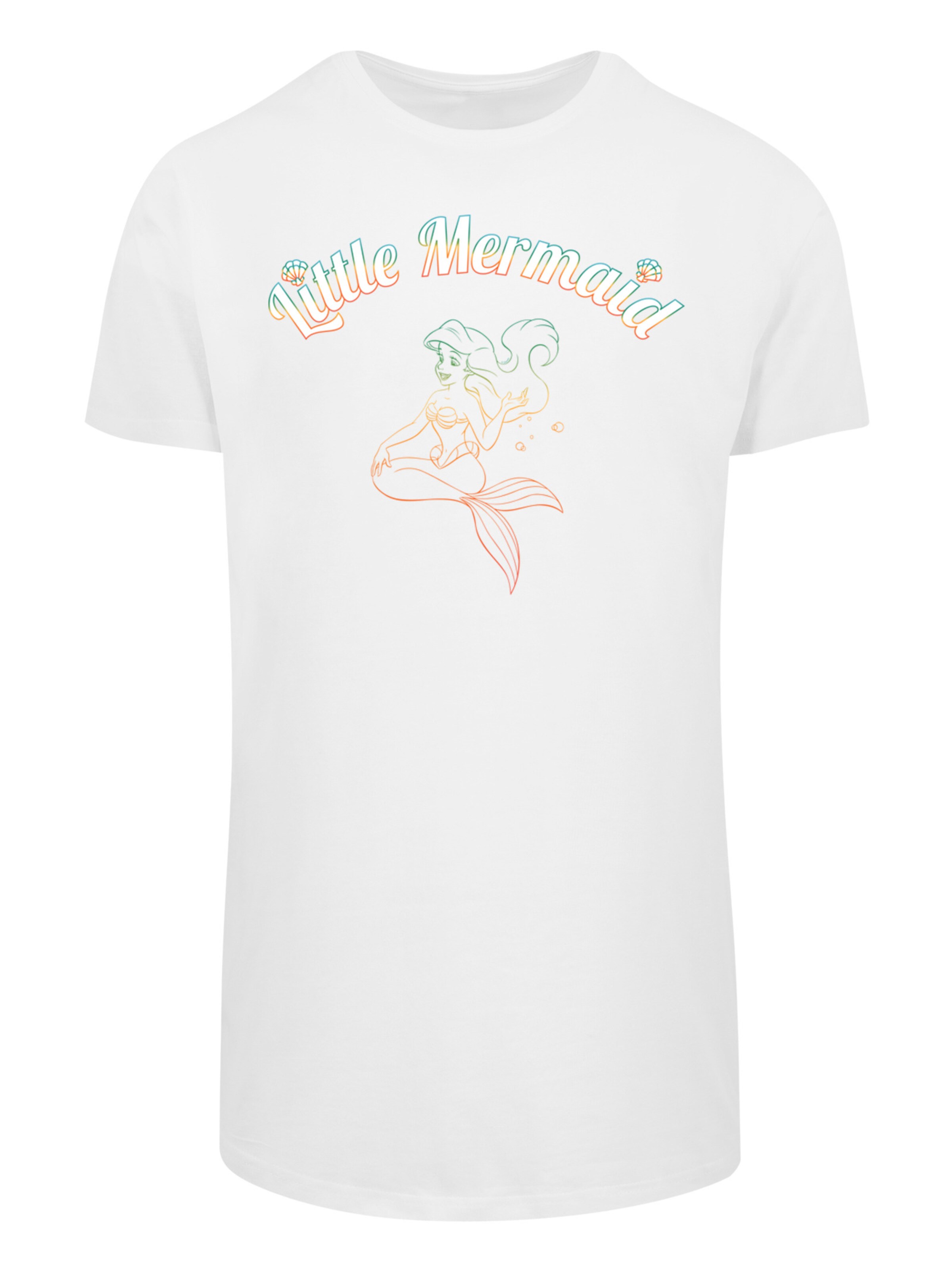 F4NT4STIC Shirt 'Disney The Little Mermaid' in Wit: voorkant