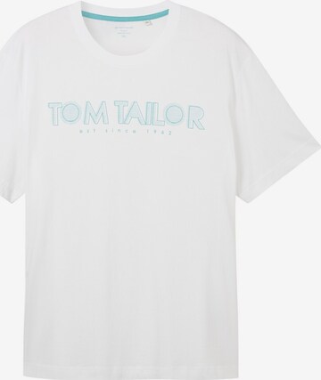 TOM TAILOR Men + Тениска в бяло: отпред