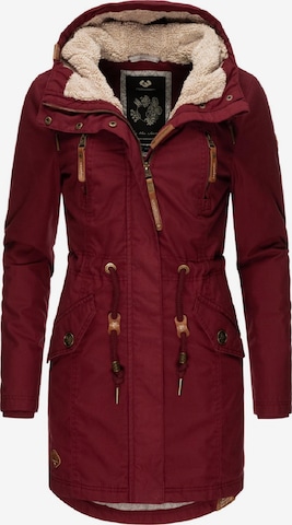 Ragwear Winter Parka 'Elsie II Intl.' in Red: front