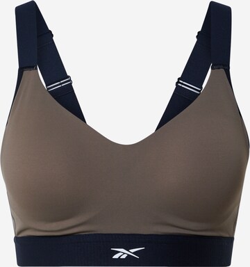 Reebok - Bustier Sujetador deportivo en gris: frente