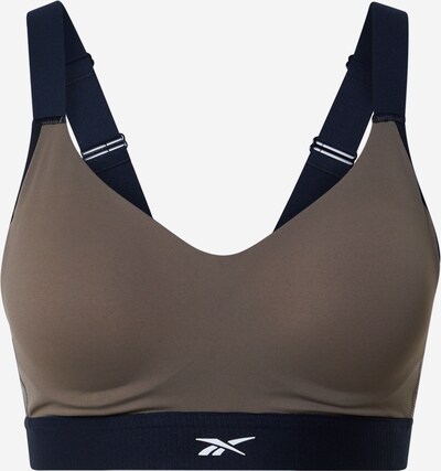 Reebok Soutien-gorge de sport en taupe / noir, Vue avec produit