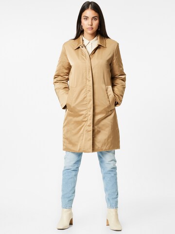 Manteau mi-saison Calvin Klein en beige : devant