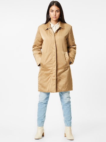 Calvin Klein Between-Seasons Coat in Beige: front