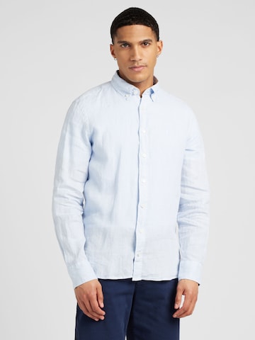 Hackett London Regular fit Overhemd in Blauw: voorkant