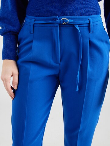 Summum Regular Pleat-Front Pants in Blue