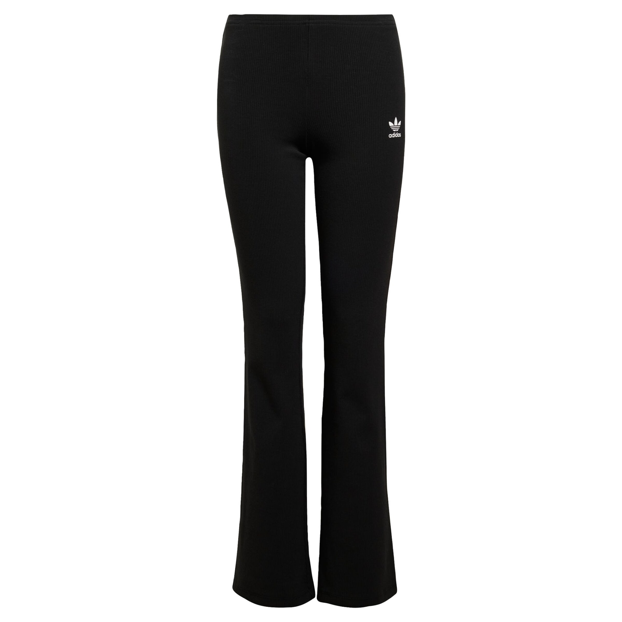 Flared Pantaloni 'Ribbed Flared Pants' di ADIDAS ORIGINALS in nero: frontale