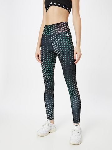 ADIDAS PERFORMANCE Skinny Sportovní kalhoty 'Train Essentials Brand Love High-Waisted ' – černá: přední strana