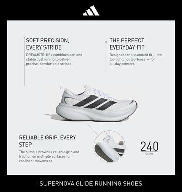 Chaussure de course 'SUPERNOVA GLIDE' ADIDAS PERFORMANCE en blanc