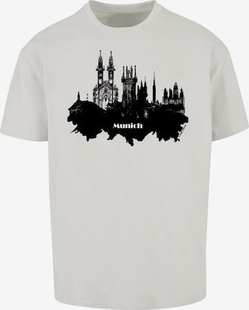 F4NT4STIC Shirt 'Cities Collection - Munich skyline' in Grey: front