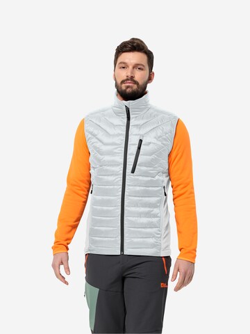 JACK WOLFSKIN Sportovní vesta 'ROUTEBURN PRO' – šedá: přední strana