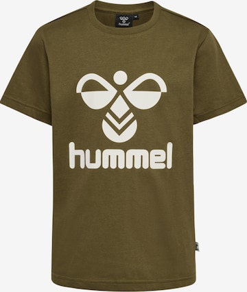 Hummel Shirt 'Tres' in Groen: voorkant