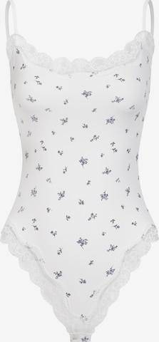cfab (formerly creamy fabrics) Body 'Bodysuit String mit Lace' i vit: framsida
