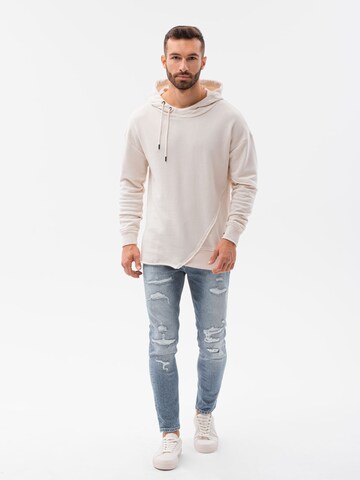 Sweat-shirt Ombre en blanc
