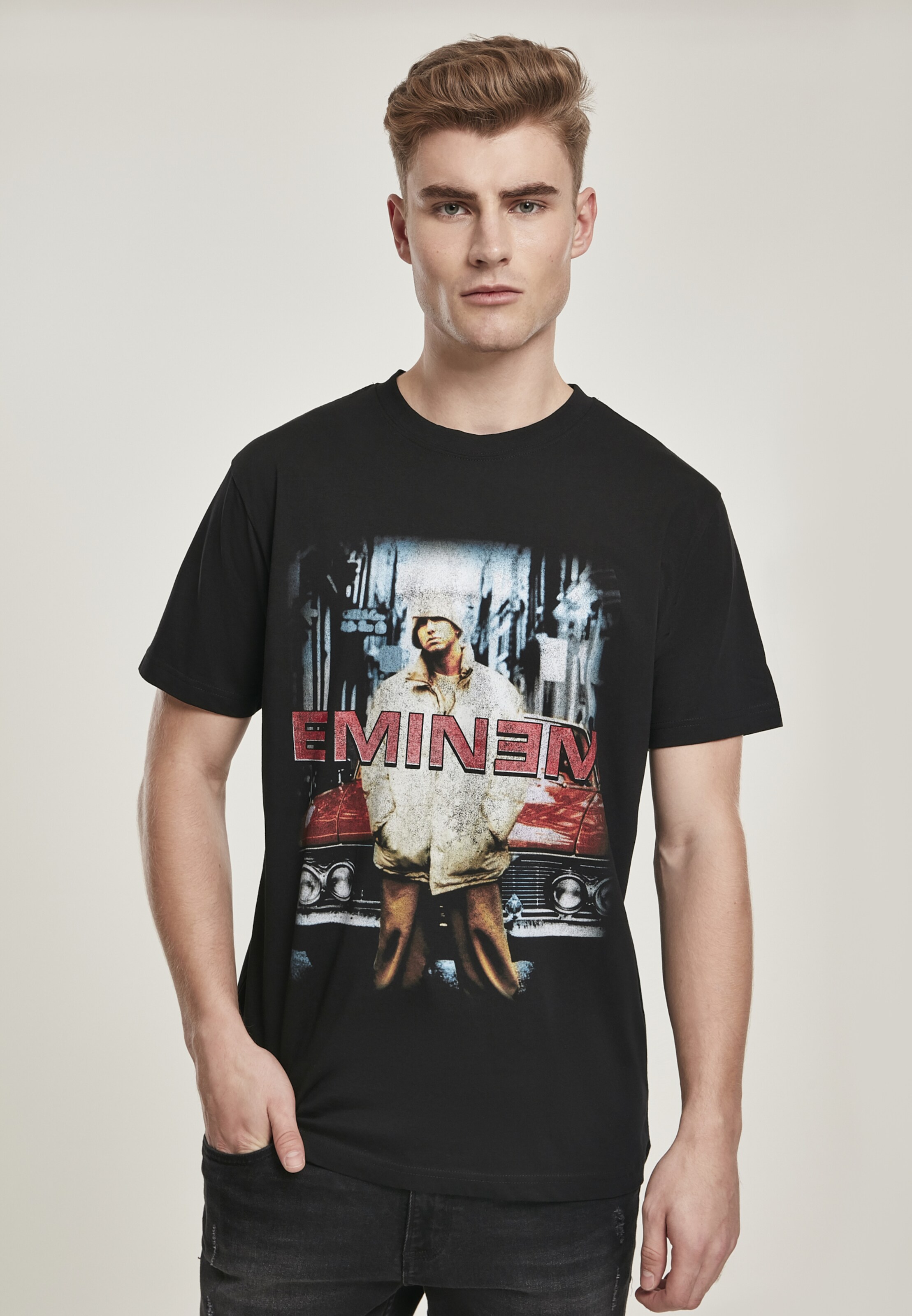 Männer Shirts Mister Tee T-Shirt 'Eminem Retro Car' in Schwarz - OO81429