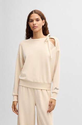 BOSS Sweatshirt 'C_Eslita' in Beige: Vorderseite