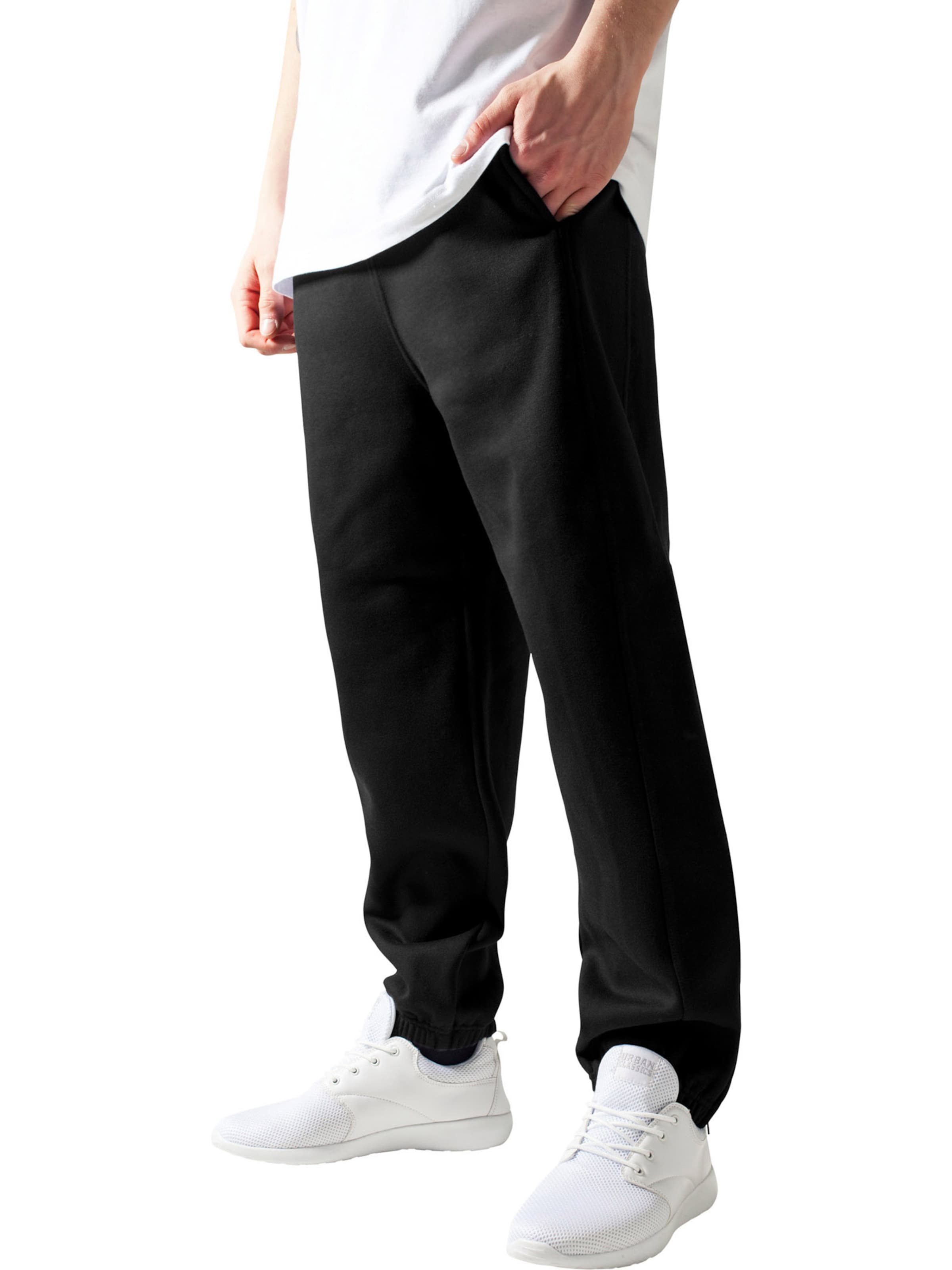 Urban Classics Tapered Trousers in Black: front