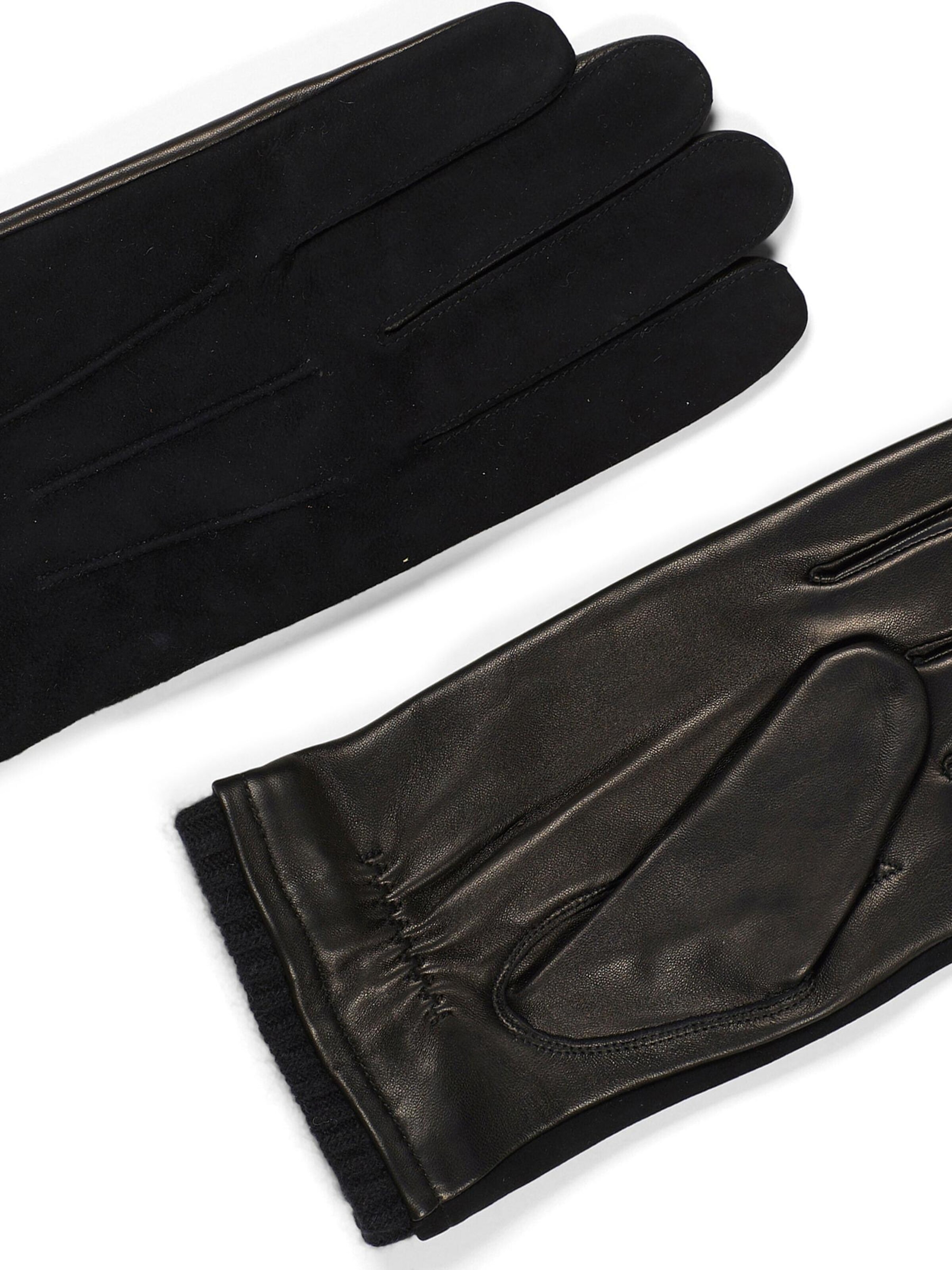 Howard London Fingerhandsker 'Leather Gloves Bob Black' i sort