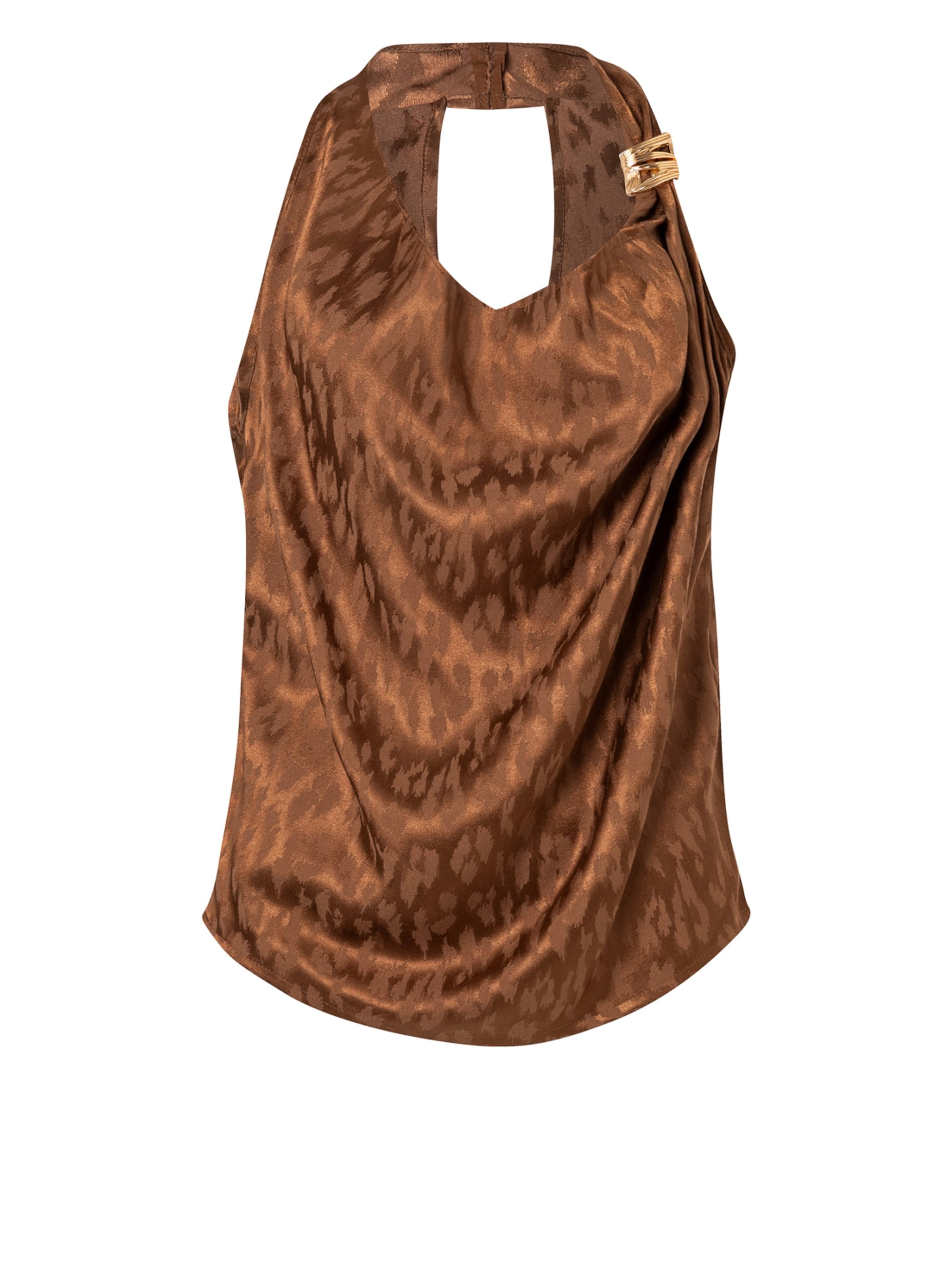 Ana Alcazar Top 'Drial' in de kleur Bruin / Donkerbruin, Productweergave