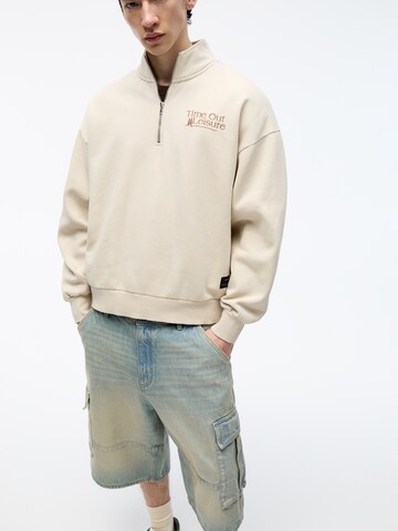 Pull&Bear Sweatshirt in Beige