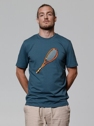 T-Shirt 'Tennisschläger' Watapparel en bleu : devant