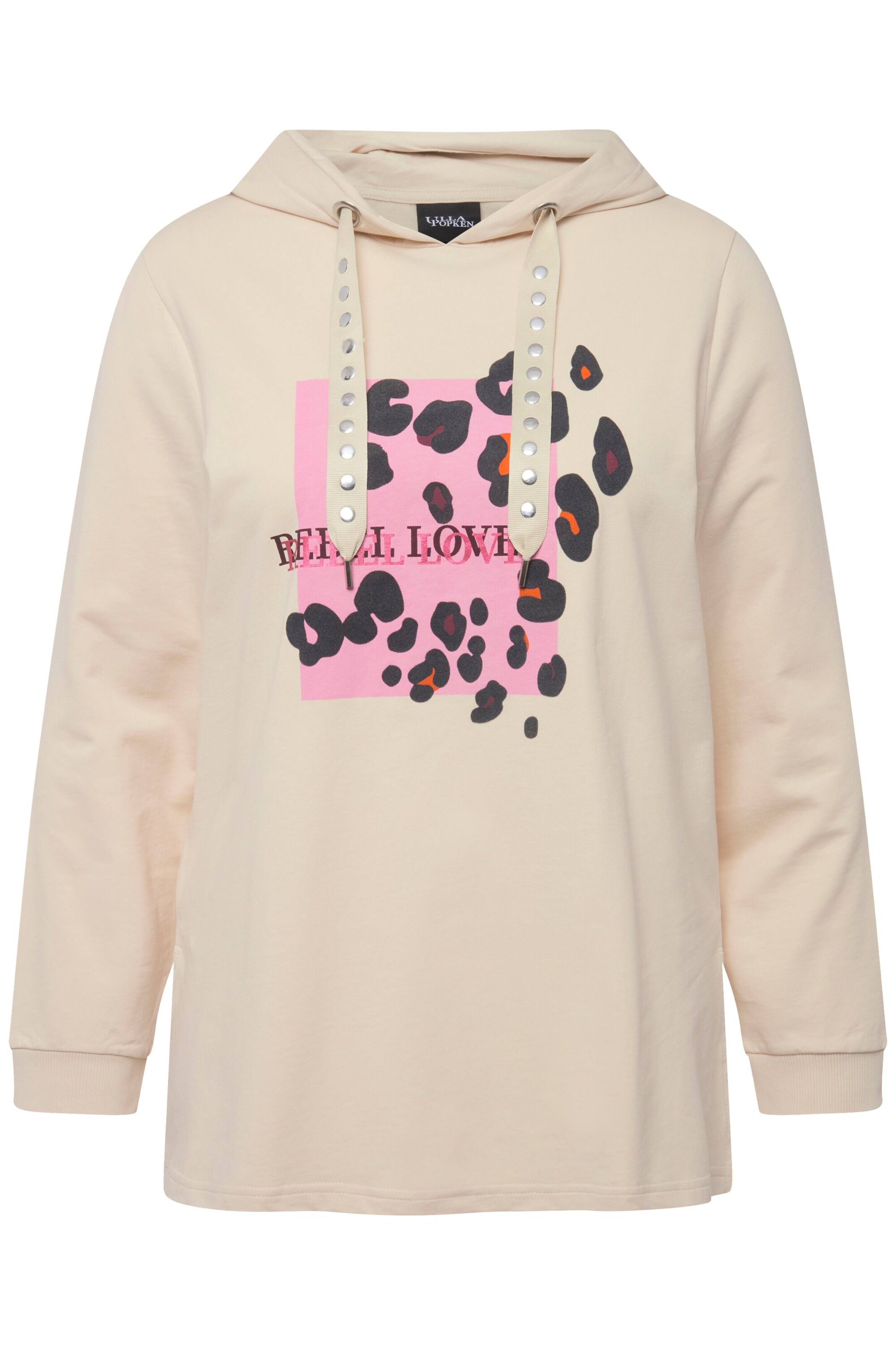 Ulla Popken Sweatshirt in Beige: Vorderseite